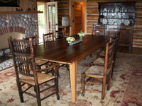 Custom Harvest Table - Antique Pine Lodge Table